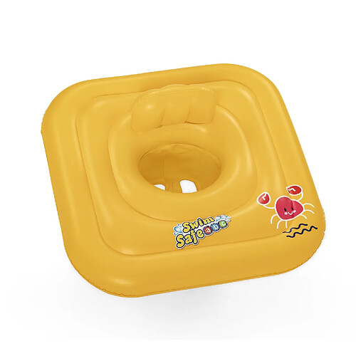 Bouée Gonflable pour Bébés de 1 à 2 ans Bestway Swin Safe 72x24 cm avec Siège Inclus Couleur Jaune