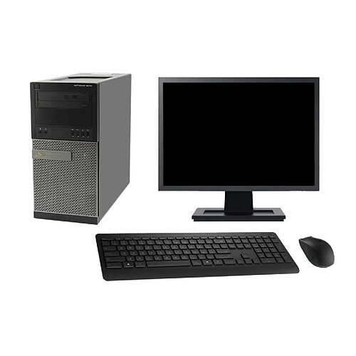 PC Tour Dell 9010 Ecran 19" Intel G630 RAM 16Go Disque Dur 2To Windows 10 Wifi · Occasion