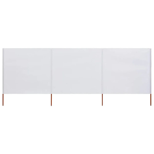 vidaXL Paravent 3 panneaux Tissu 400 x 160 cm Blanc sable