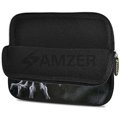 Amzer Alien Housse en néoprène doux pour ordinateur portable motif crâne 7,75``/19,7 cm - Crâne/yeux Rouge