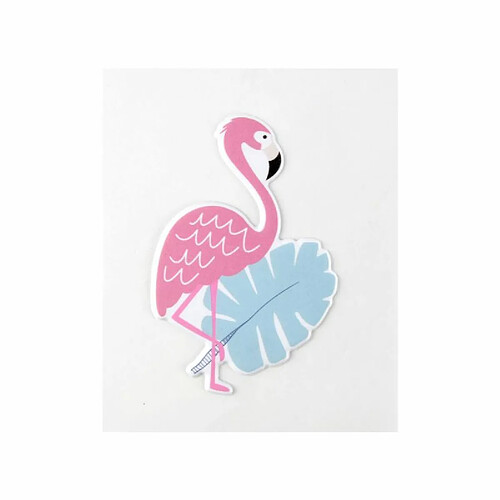 Paris Prix Sticker Puffy Flamant Rose 10cm Rose