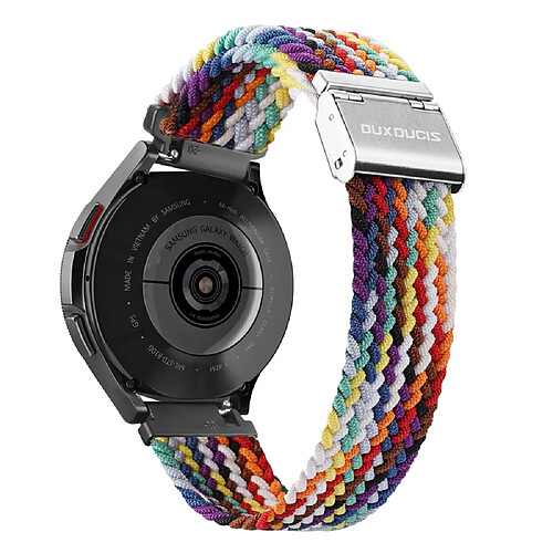 Bracelet en nylon DUX DUCIS 22mm, élastique tressé pour votre Samsung Galaxy Watch 3 45mm - Arc-en-ciel