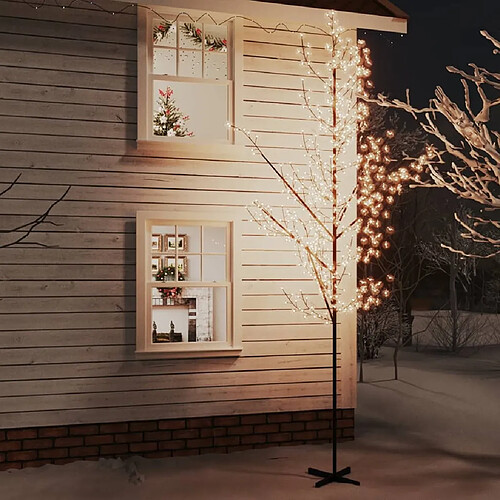 vidaXL Arbre à LED fleur de cerisier 672 LED Blanc chaud 400 cm