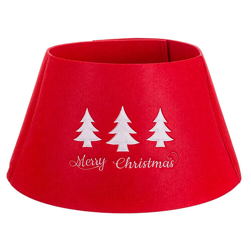 BigBuy Christmas Jupe pour l'arbre de Noël 57 x 57 x 28 cm Rouge