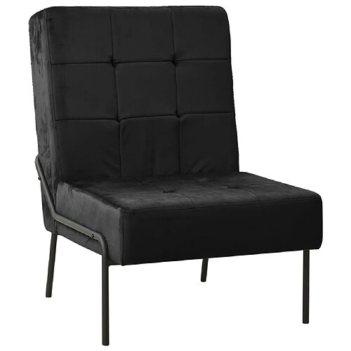 vidaXL Chaise de relaxation 65x79x87 cm Noir Velours