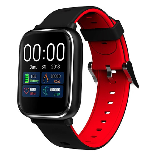 Wewoo Bracelet connecté Q58S Écran tactile TFT de 1,3 pouces IP67 Smartwatch étancherappel d'appel de soutien / surveillance de la fréquence cardiaque / de la pression artérielle / du sommeil rouge