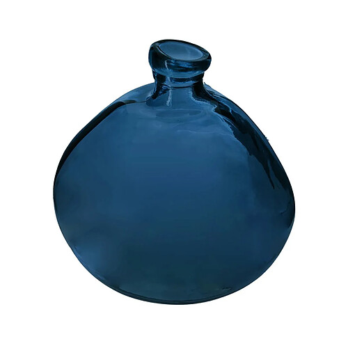 Atmosphera, Createur D'Interieur Vase rond verre recyclé D 33 Bleu - Atmosphera