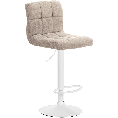 Non Tabouret de bar Calma tissu blanc