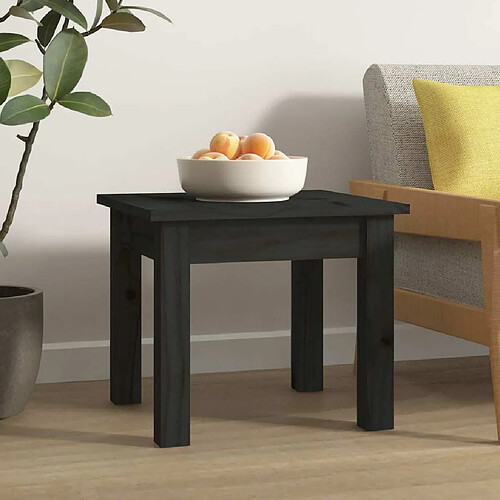 Maison Chic Table basse,Table Console Table d'appoint, Table pour salon Noir 35x35x30 cm Bois massif de pin -MN94298