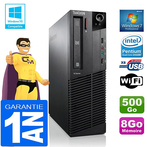 PC Lenovo M92p SFF Intel G630 Ram 8Go Disque 500 Go Graveur DVD Wifi W7 · Occasion