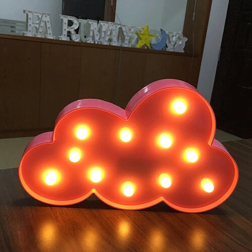 Wewoo Forme de nuage créative Lumière de décoration à DEL blanche chaude, 2 piles AA