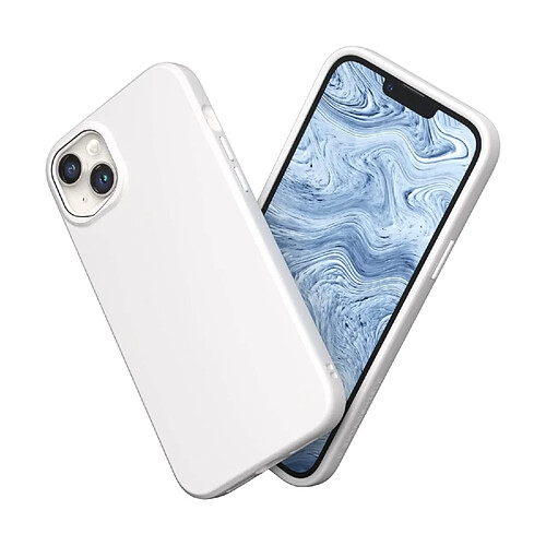 RHINOSHIELD Coque Compatible avec [iPhone 14 Plus] SolidSuit - Coque Fine avec Technologie d'absorption des Chocs et Finition Premium Matte - Blanc Classic