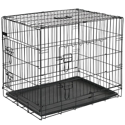 @Pet Caisse de transport pour chien 107x70x77,5 cm Métal Noir