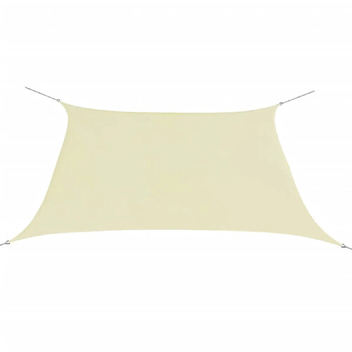 Helloshop26 Parasol en tissu oxford carré 3,6 x 3,6 m crème 02_0008659