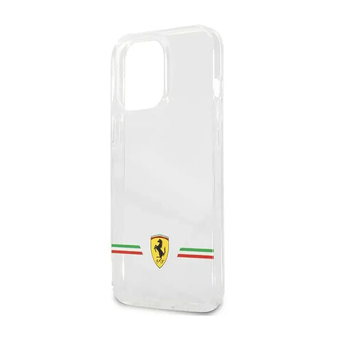 Ferrari Coque pour iPhone 13 Pro en TPU Antichocs modèle Italia Wings Transparent