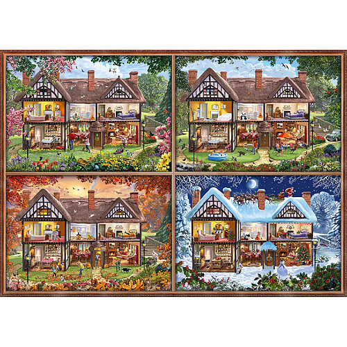 Schmidt Spiele Puzzle 2000 pieces Maison des quatre saisons - Schmidt