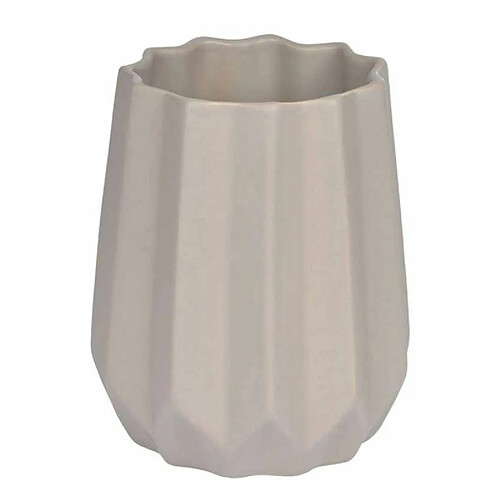 Paris Prix Vase Déco en Céramique Origami 15cm Taupe