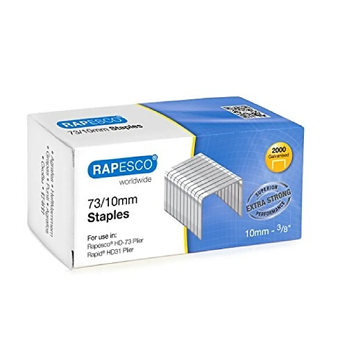 RAPESCO LOT DE 2000 AGRAFES GALVANISÉES 73/10 MM ARGENT 1260