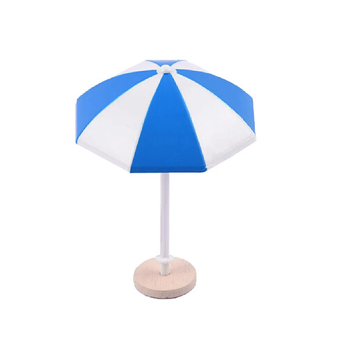 Modèles de parasol de parapluie miniature de plage maison de poupée bricolage bleu + L