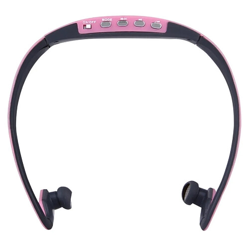 Wewoo Casque Bluetooth Sport rose pour les smartphone et iPad ordinateur portable MP3 ou autres périphériques audio, stockage maximum de carte SD: 32 Go étanche à la transpiration stéréo sans fil écouteurs intra-auriculaires avec micro SD,