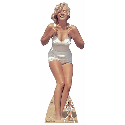 Star Cutouts Figurine en carton Marilyn Monroe - Costume blanc Swim 172 cm