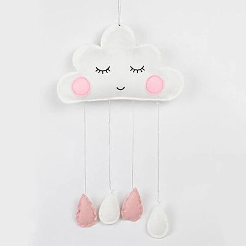 Universal Clouds Mur suspendu chambre décoration rose blanc