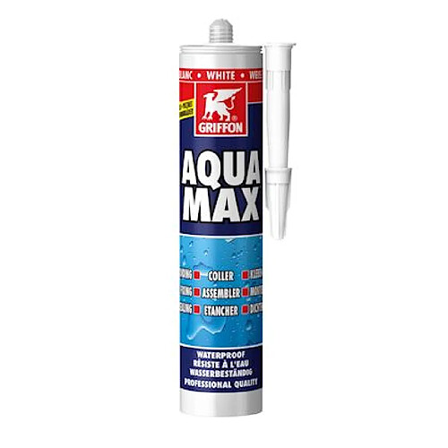 mastic colle - griffon aqua max - spécial piscine - blanc - cartouche de 425 grammes - griffon 6308214