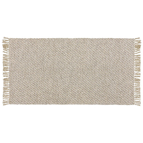 Beliani Tapis beige à motif rayé 80 x 150 cm ALADAG