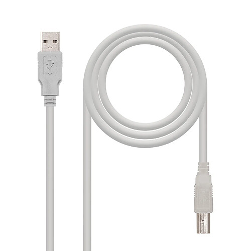 Nanocable Câble d'imprimante USB 2.0 Type A-M vers Type Bm - 1,8 m Beige