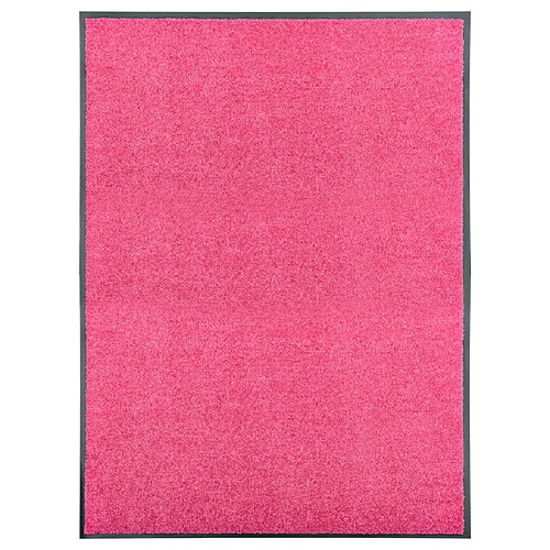 vidaXL Paillasson lavable Rose 90x120 cm