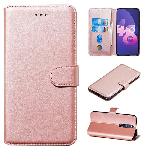 Wewoo Housse Coque Pour OPPO F11 Pro / R19 Classic Calf Texture Horizontal Flip PU en cuiravec support et fentes cartes et portefeuille or rose