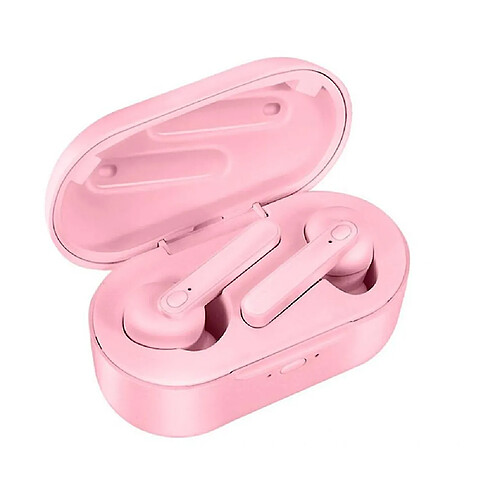 Universal Casque bluetooth sans fil bluetooth 5.0 stéréo étanche mini casque TWS avec 2000mAh Power Bank Binaural HD rose