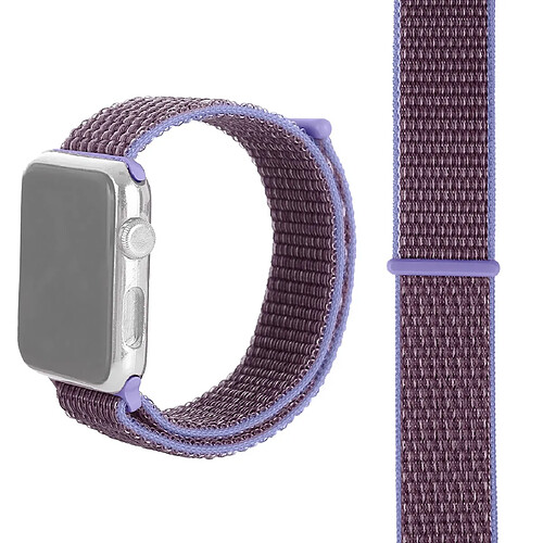 Wewoo Bracelet de montre en nylon Simple Fashion pour Apple Watch séries 5 et 440 mm / 32 et 138 mmavec Magic Stick violet clair