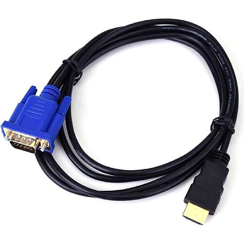 HDMI mâle vers VGA Male Video Converter Adaptateur Câble pour DVD HDTV 1080P PC-1.8M