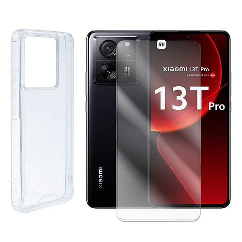 Coque de protection souple silicone transparente + Verre trempé pour Xiaomi 13T Pro 5G 6.67" - VISIODIRECT -