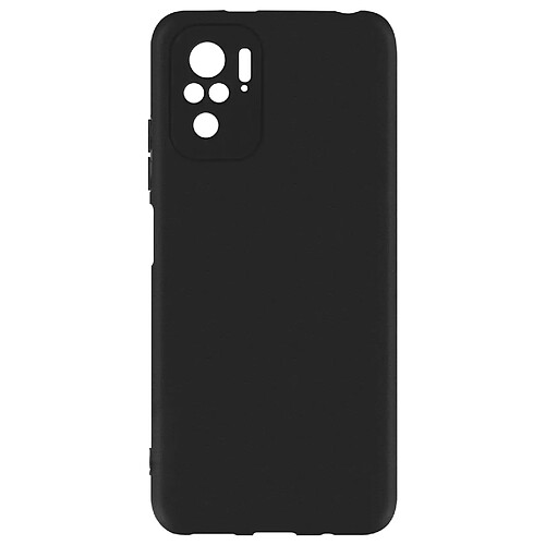 Avizar Coque Xiaomi Redmi Note 10 et 10s Silicone Gel Flexible Fine Légère Noir