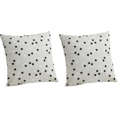 Aubry Gaspard Housse de coussin en coton (Lot de 2) Etoiles.