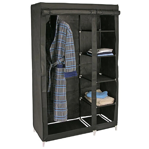 HI Garde-robe 110x46x178 cm Tissu Noir