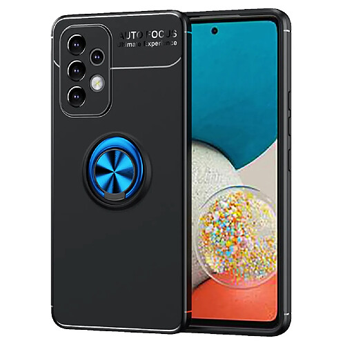 Coque en TPU anti-rayures, antichoc avec béquille magnétique noir/bleu pour votre Samsung Galaxy A33 5G