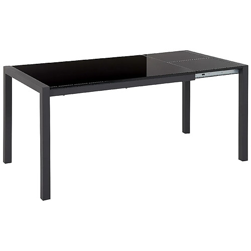 Beliani Table à manger extensible 120/160 x 80 cm noir GRANADA