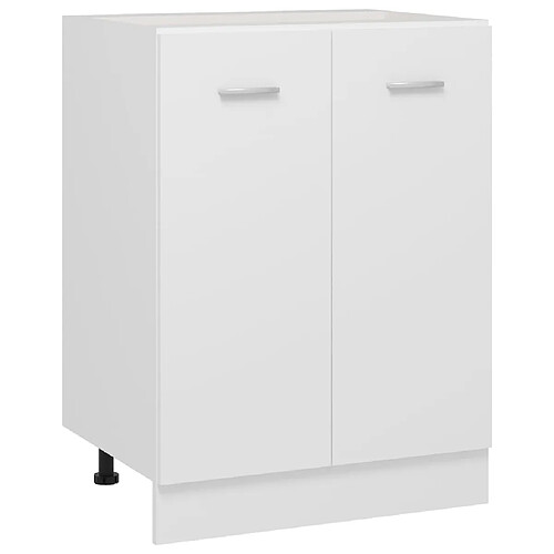 vidaXL Armoire de plancher Blanc 60x46x81,5 cm Bois d'ingénierie