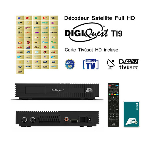 DIGIQUEST Ti9 Décodeur Tivùsat Full HD