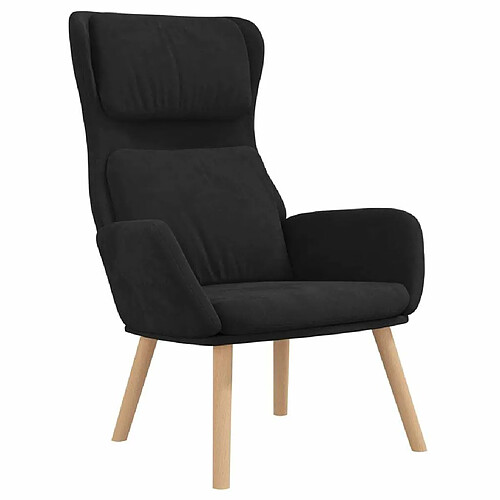 Maison Chic Chaise de relaxation | Fauteuil relax Noir Velours -GKD61780