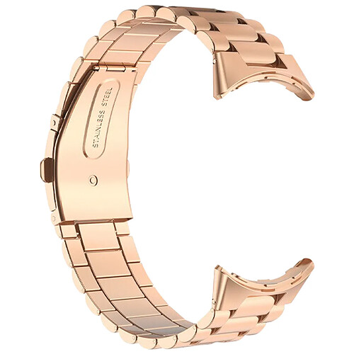 Avizar Bracelet pour Google Pixel Watch Maillons Acier Inoxydable Rose gold