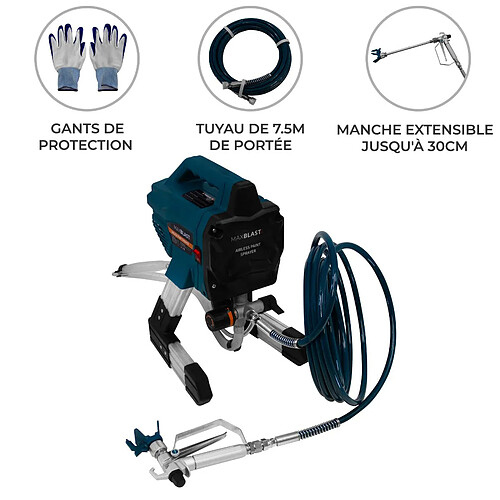 Monstershop Pistolet à Peinture 650W - 1.4L/min