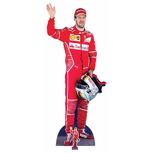 Star Cutouts Figurine en carton taille reelle Sebastian Vettel Red 183cm