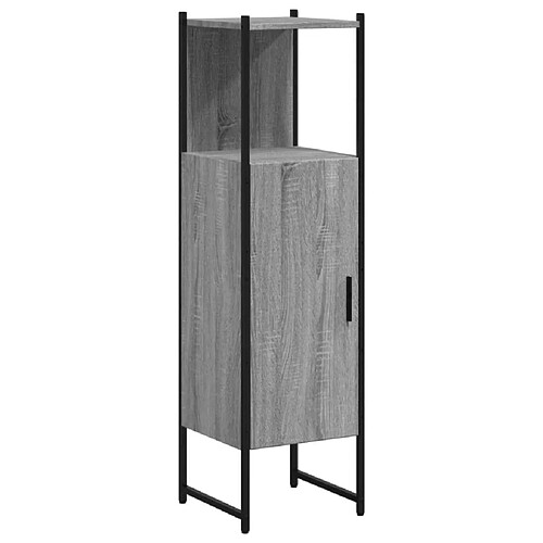 Maison Chic Armoire de salle de bain,Meuble de rangement,Meuble haut sonoma gris 33x33x120,5 cm -GKD993032