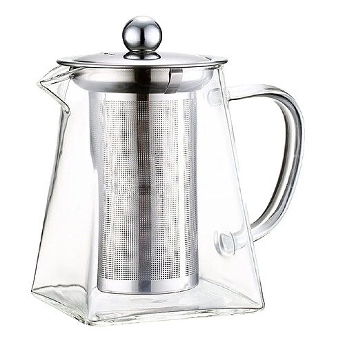 Pot à thé en verre avec infuseur amovible, 260/450 / 650ml pour thé en vrac 650ml