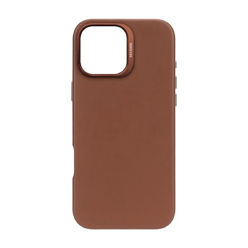 Decoded Coque pour iPhone 16 Pro Max Antichocs en Cuir Compatible MagSafe Marron clair