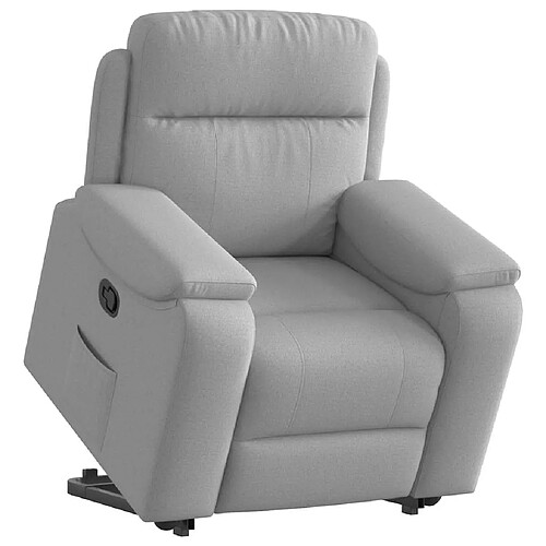 vidaXL Fauteuil inclinable gris nuage tissu